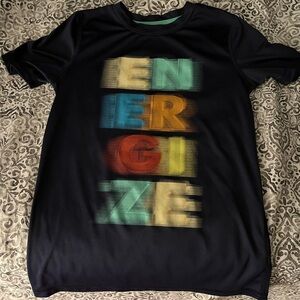 Navy Graphic Boys Tee - Blurred Energize